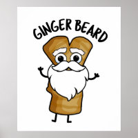 Ginger Beard Funny Gingerbread Food Puff