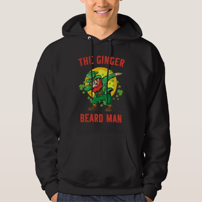 Ginger Beard Man Funny St Patrick's Irish Leprecha Hoodie (Vorderseite)