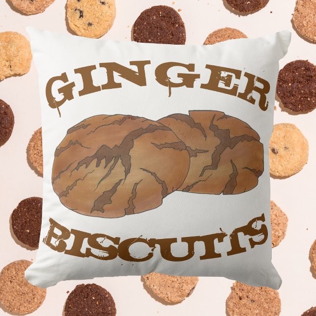 Ginger Biscuits Gingernap Ginger Nut Cookies Kissen (Ginger biscuits pillow)
