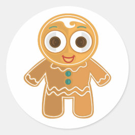 Ginger Bread Man Runder Aufkleber