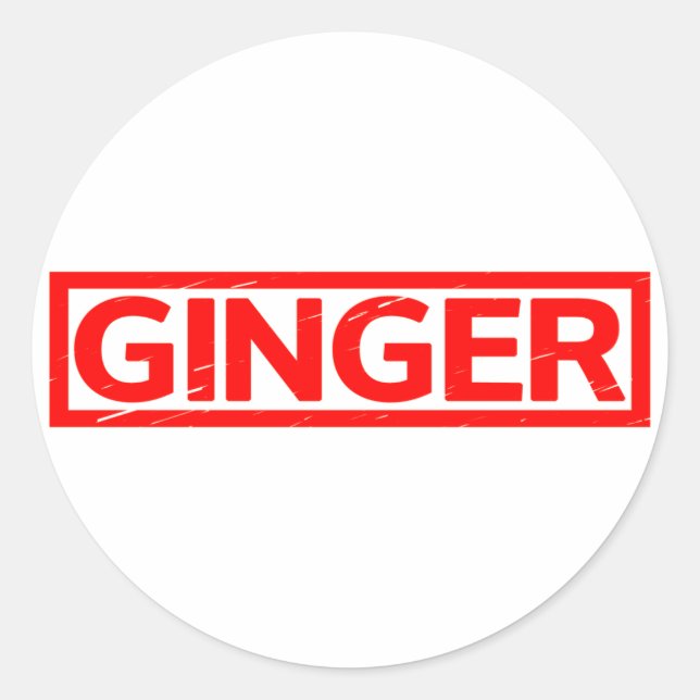 Ginger Briefmarke Runder Aufkleber (Vorderseite)
