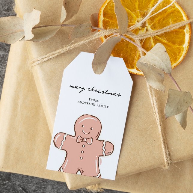 Ginger Broad Man Weihnachten Geschenkanhänger (Von Creator hochgeladen)