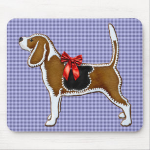 Ginger Brot Beagle Weihnachtskost Mousepad