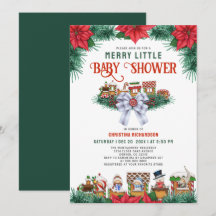 Ginger Brot Poinsettia Merry Little Baby Dusche