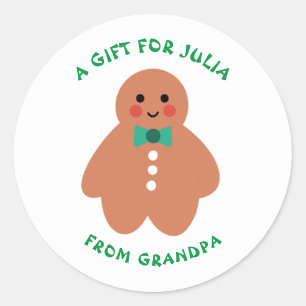 Ginger Brot VATER  Bester Vater je nach Kundenwuns Runder Aufkleber