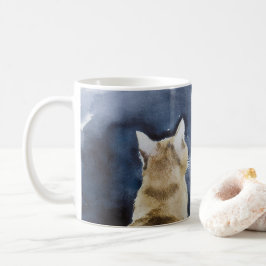 Ginger Cat and Full Moon Classic Tasse
