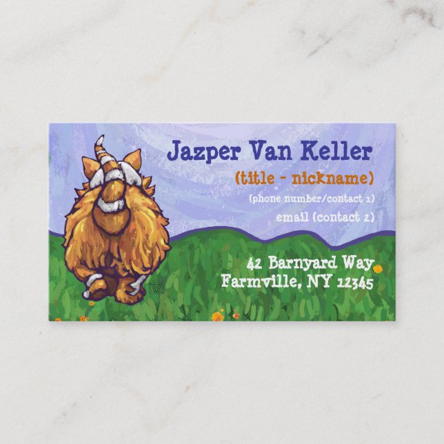 Ginger Cat Business Card Visitenkarte (Vorderseite)