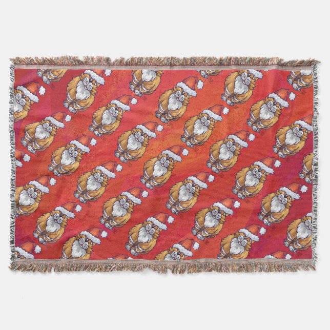 Ginger Cat Christmas On Red Decke (Vorderseite)