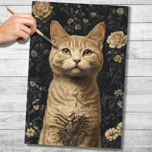 Ginger Cat Decoupage Paper Seidenpapier