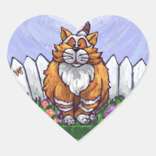 Ginger Cat Geschenke & Accessoires Herz-Aufkleber