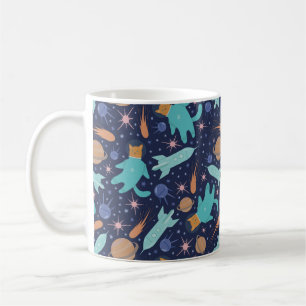 Ginger Cat in Space Galaxy Abenteuer Kaffeetasse