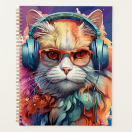 Ginger Cat Kopfhörer Planner Planer