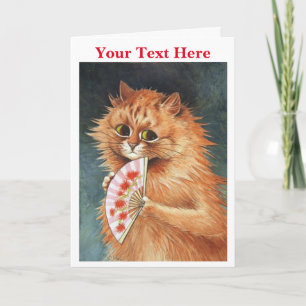 Ginger Cat - Louis Wain Danke-Card Dankeskarte
