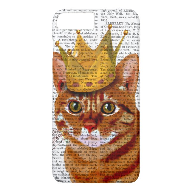 Ginger Cat mit Crown Portrai Case-Mate iPhone Hülle (Rückseite)