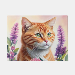 Ginger Cat Multicolor Blume Art Fußmatte