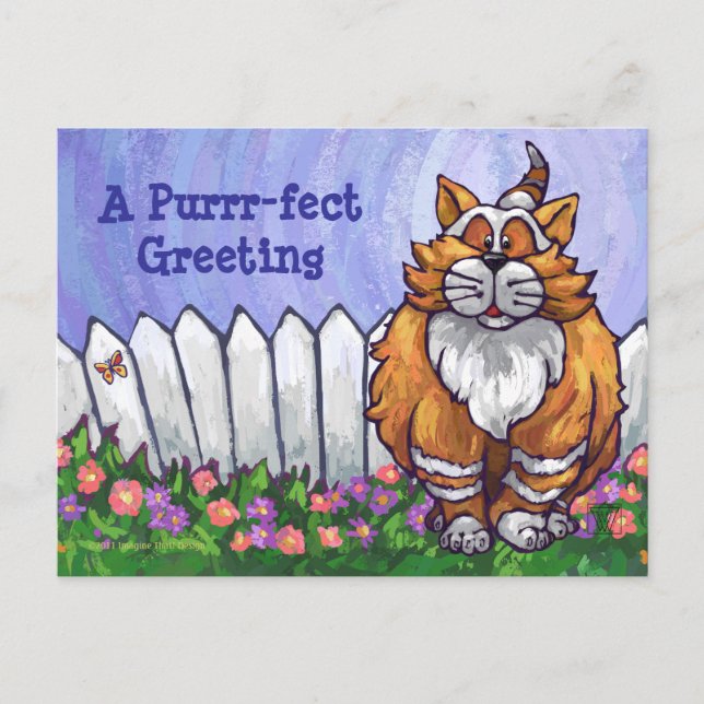 Ginger Cat Personalisiert Postcard Postkarte (Vorderseite)