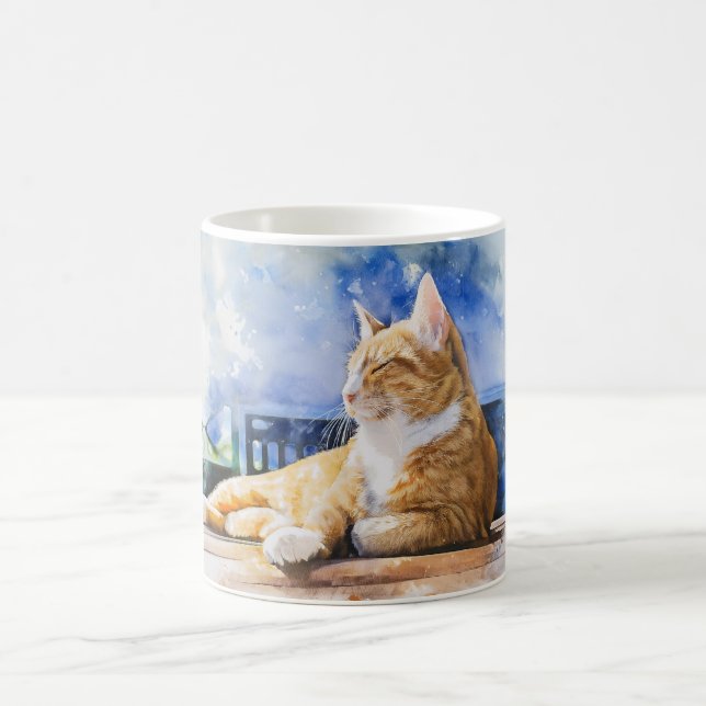 Ginger Cat Relaxing Classic Tasse (Mittel)
