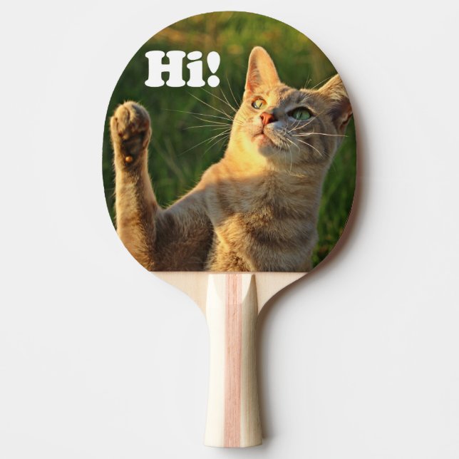 Ginger Cat Sprichwort Hi! Tischtennis Schläger (Vorderseite)