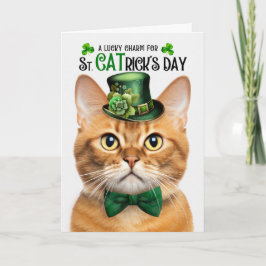 Ginger Cat St CATrick's Day Lucky Charm Feiertagskarte