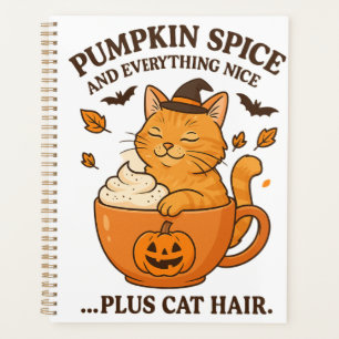 Ginger Cat Witch - Niedliches Halloween-Design mit Planer
