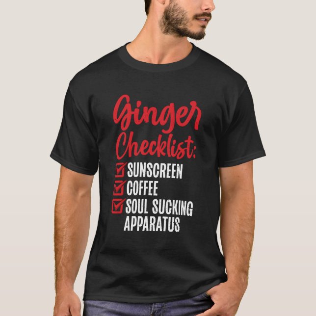 Ginger Checklist Redhead T-Shirt (Vorderseite)