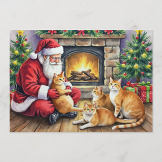 Ginger Colored Cats Weihnachtskarte Feiertagskarte