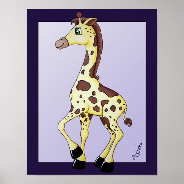 Ginger die Giraffe Poster (Vorne)