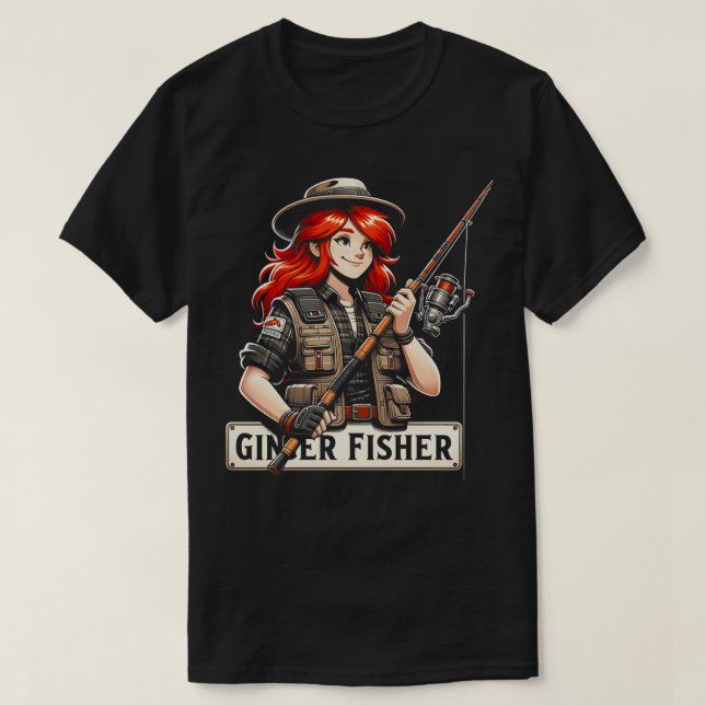 Ginger Fisher Redhead Funny Graphs 1 T-Shirt (Design vorne)