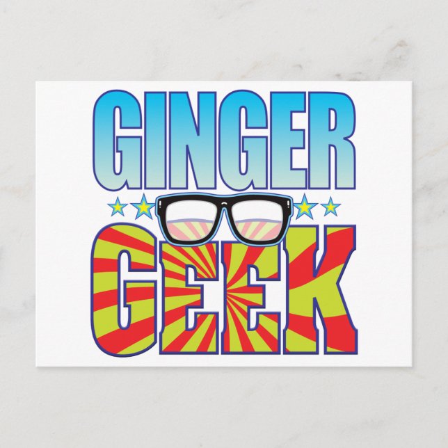 Ginger Geek v4 Postkarte (Vorderseite)