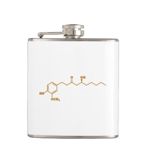 Ginger Gingerol Molecule Chemische Formel Flachmann