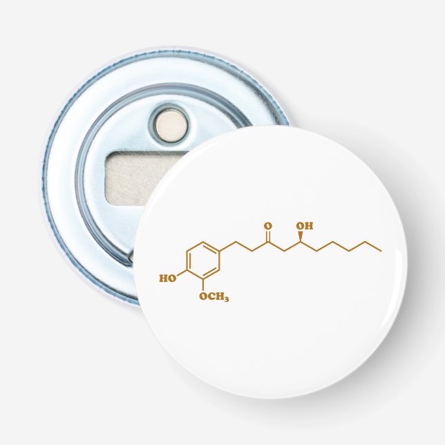 Ginger Gingerol Molecule Chemische Formel Flaschenöffner (Vorderseite)