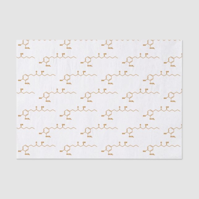Ginger Gingerol Molecule Chemische Formel Seidenpapier (Vorderseite)