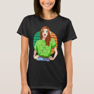 Ginger Girl Leprechaun St Patricks Day T-Shirt