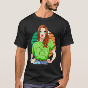 Ginger Girl Leprechaun St Patricks Day T-Shirt