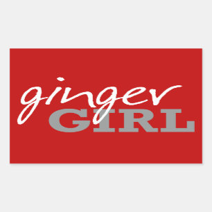 Ginger Girl Redhead Freckles Rechteckiger Aufkleber
