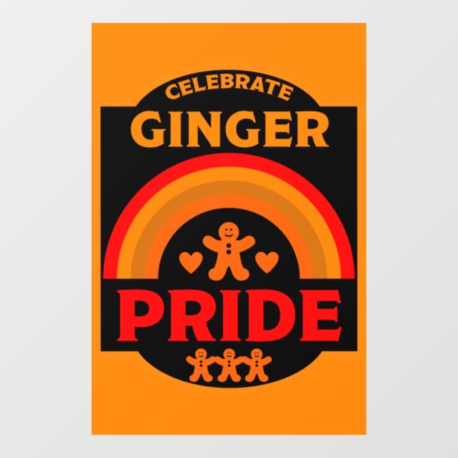 Ginger Haired Pride Fensteraufkleber (Blatt)