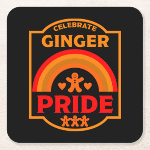Ginger Haired Pride Rechteckiger Pappuntersetzer