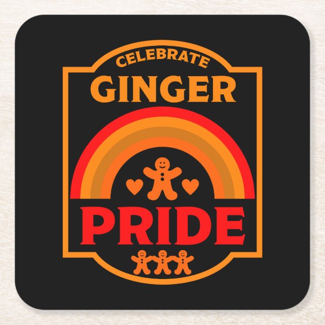 Ginger Haired Pride Rechteckiger Pappuntersetzer (Vorderseite)