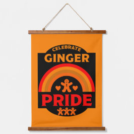 Ginger Haired Pride Wandteppich Mit Holzrahmen