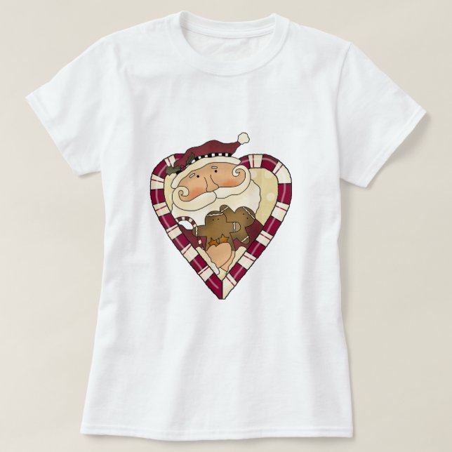 Ginger Heart Santa T - Shirt und Geschenke (Design vorne)