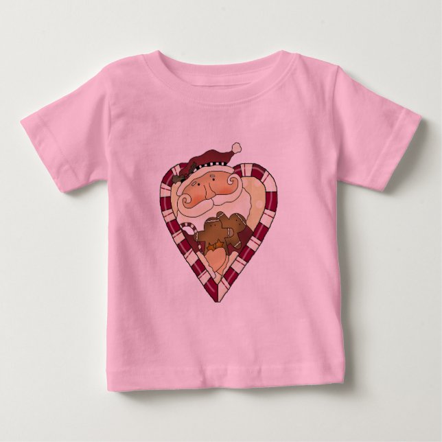 Ginger Heart Santa T - Shirt und Geschenke (Vorderseite)