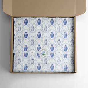 Ginger Jar Blue und White Chinoiserie Seidenpapier