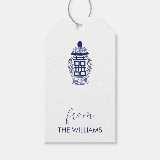 Ginger Jar Custom Gift Tags Geschenkanhänger (Vorderseite)