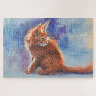 Ginger Kitten in Pastel Light