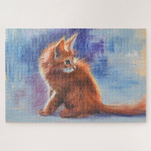 Ginger Kitten in Pastel Light (Horizontal)