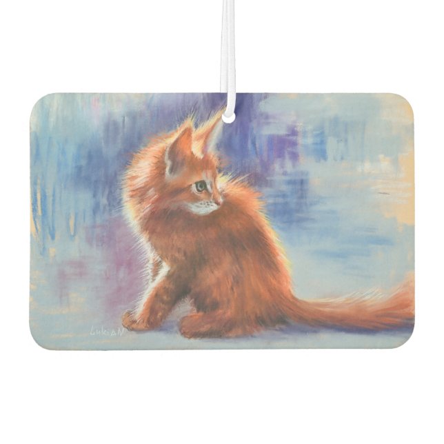 Ginger Kitten in Pastel Light Autolufterfrischer (Vorderseite)