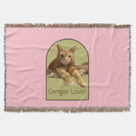 Ginger Lover Pink Throw Blanket Decke