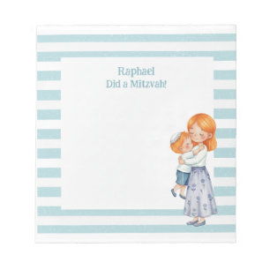 Ginger Mama & Son Hug Personalisiert Mitzvah Notizblock