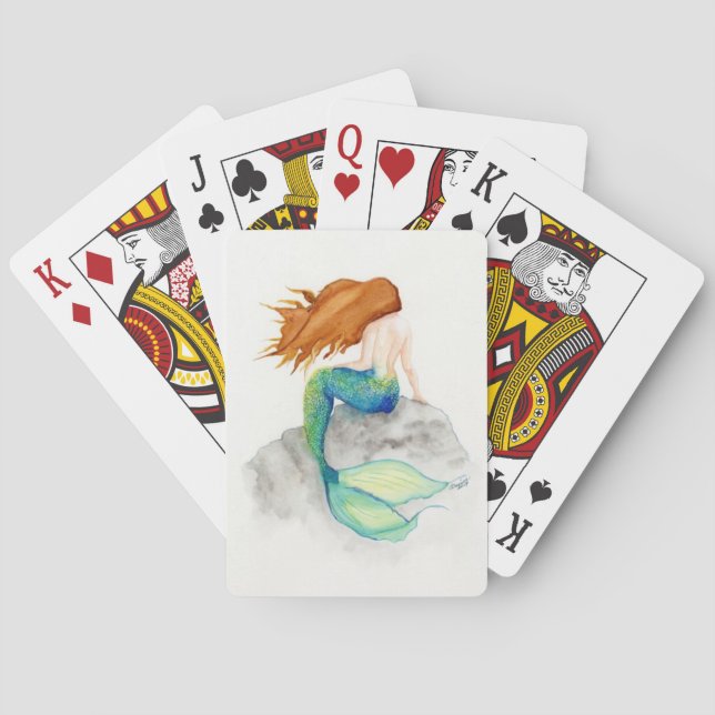 Ginger Mermaid Classic Playing Cards Spielkarten (Rückseite)