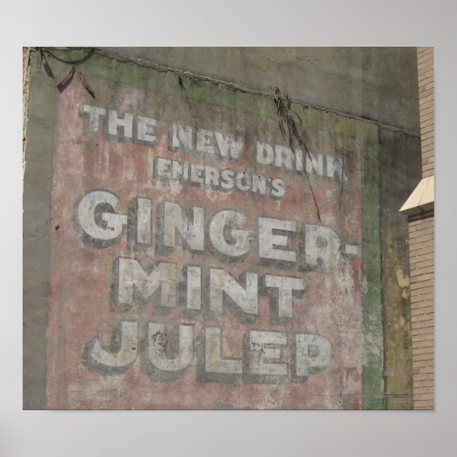 Ginger-Mint Julep Sign Poster (Vorne)